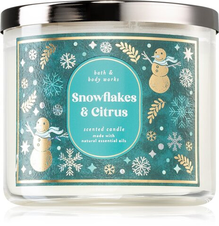 Bath & Body Works Snowflakes & Citrus - ароматическая свеча /   411  g  / GTIN 667555854573
