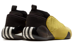 Adidas Harden Vol.7 Pulse Olive round toe hooded non-slip mid-top basketball shoes for men and women with the same yellow and black