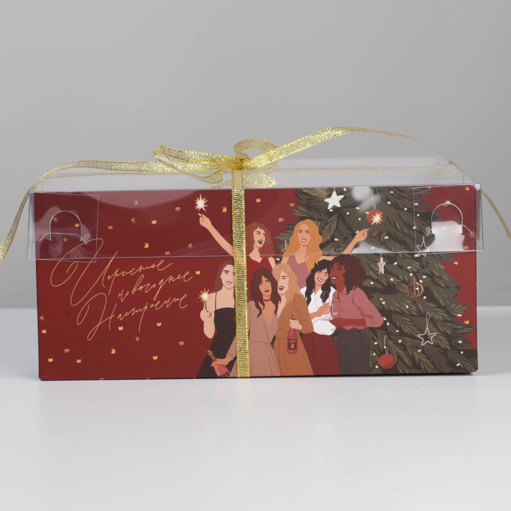 Коробка для капкейков, 6 ячеек с окном