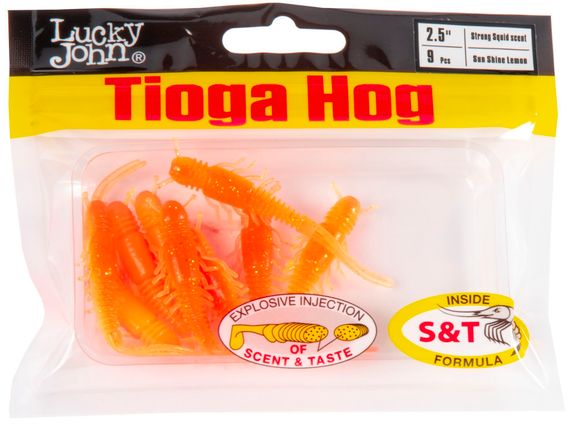 Виброхвосты съедобные LJ Pro Series TIOGA HOG 2.5in (6,35 см), цв. T54, 9 шт.