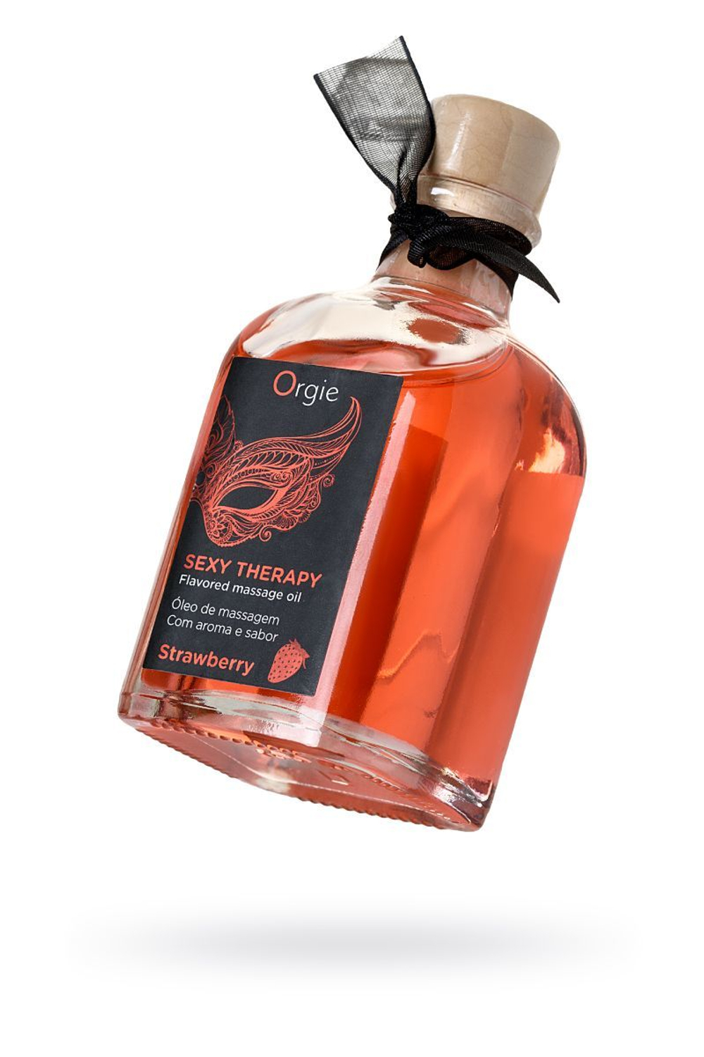 Массажное масло Orgie Lips Massage, клубника, 100 мл – согревающее