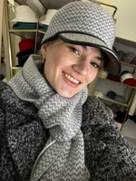 Бейсболка формованный трикотаж серый зигзаг