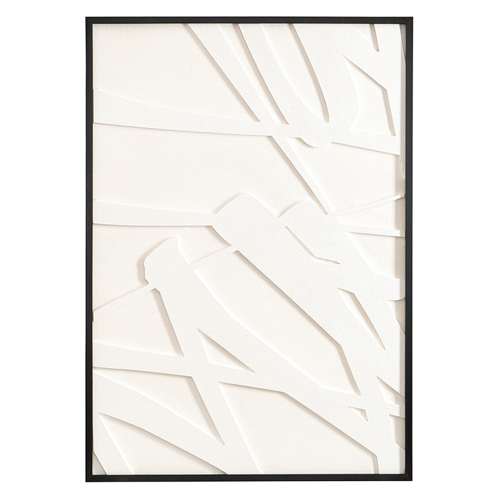 Панно декоративное с эффектом 3d minimalism, с черной рамой, 70х100 см