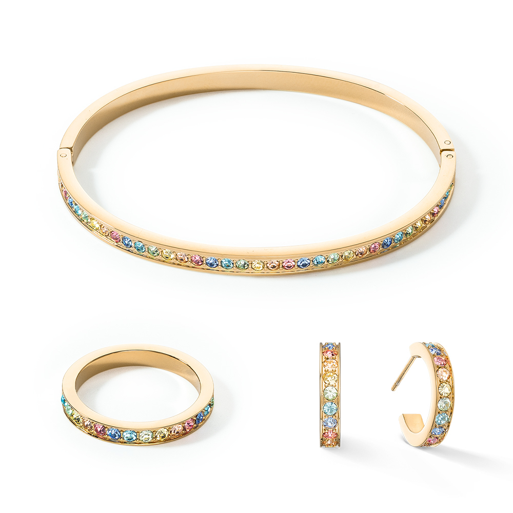 Серьги Multicolour Pastel Gold Coeur de Lion