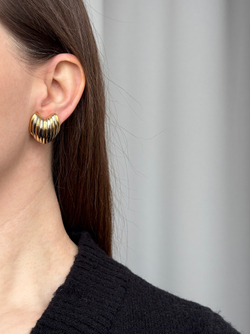 Клипсы в виде сердец биколор