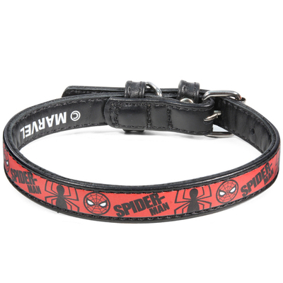 Ошейник кожаный Marvel Человек-паук, размер M (ширина 20 мм, длина 300-390мм), Triol-Disney