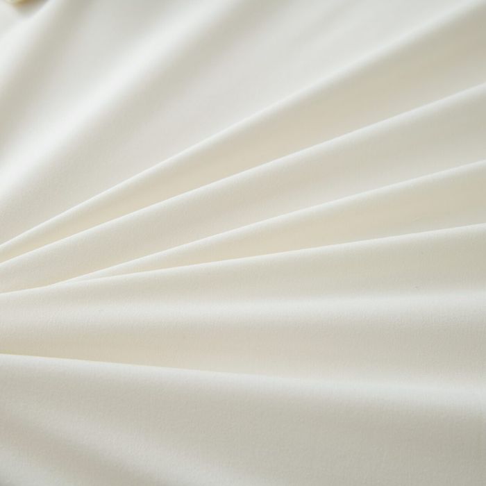 Комплект постельного белья Однотонный Сатин «Молочный фарфор»
