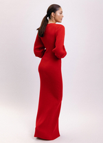 Платье макси с вырезом