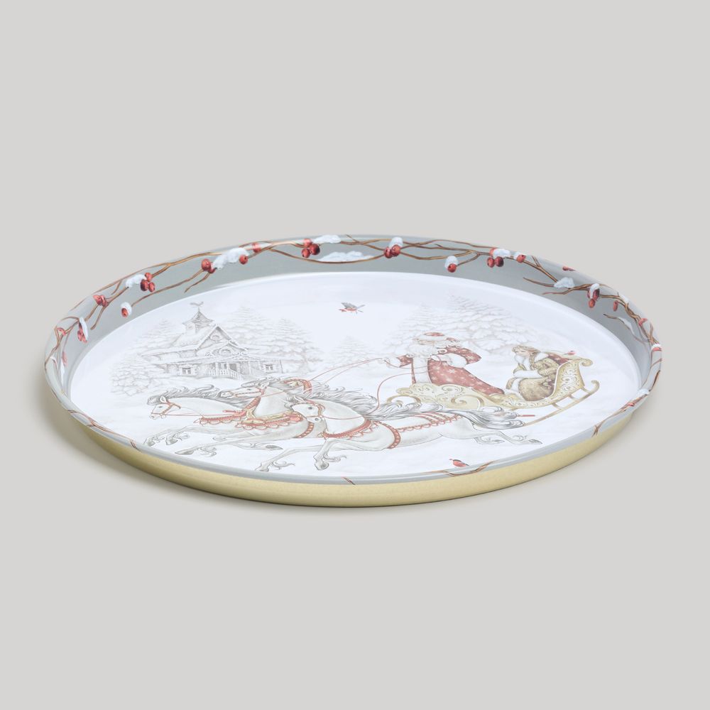 ПОДНОС СЕРВИРОВОЧНЫЙ AGNESS "МОРОЗКО" 33*2,1 СМ