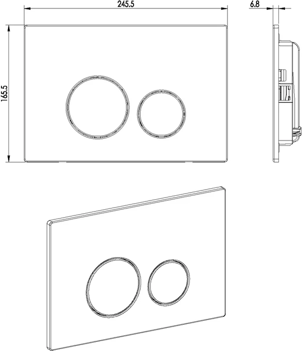 Кнопка для инсталляции, нерж.сталь ультраплоская BRONZE GEBERIT 300-серия