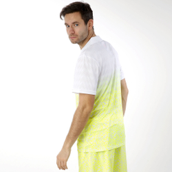 Мужское теннисное поло BIDI BADU Tano Tech Polo Special Edition Men - White, Neon Yellow