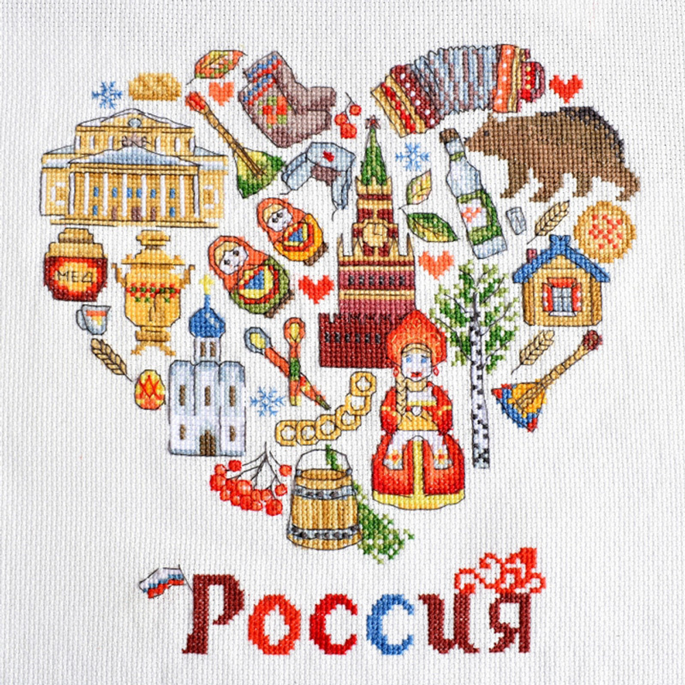Набор для вышивания "Россия", 25 х 25 см (Россия)