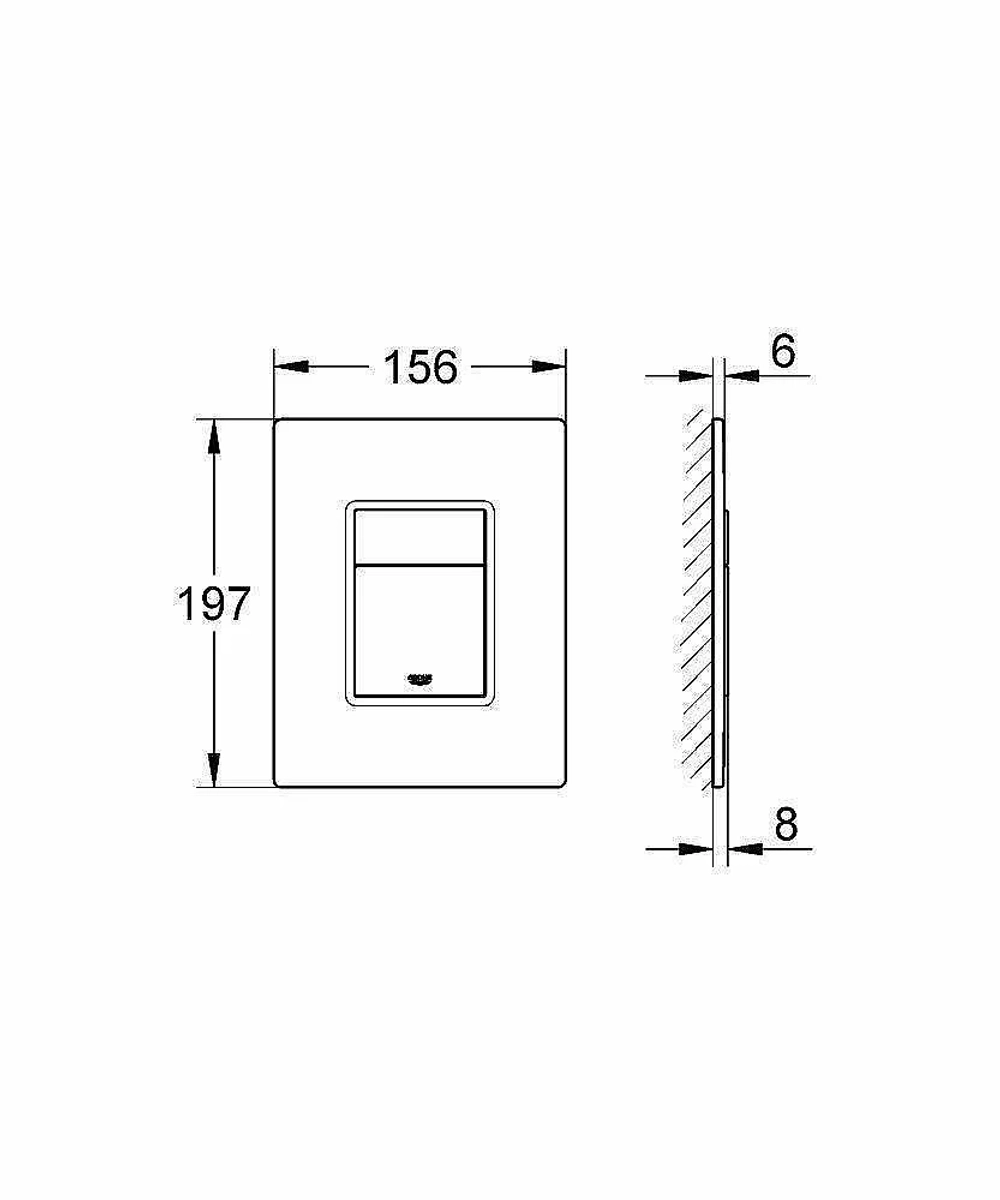 Панель смыва для унитаза Grohe Skate Cosmopolitan Glass 38845LS0