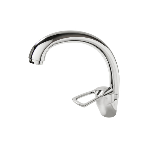 Смеситель для кухни 40к F41701-B FRAP (выс. пов. излив, п/гайку, хром, силумин)