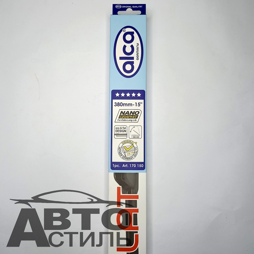 Щетка дворника бескаркасная 380мм  АЛКА U-FLAT 170150