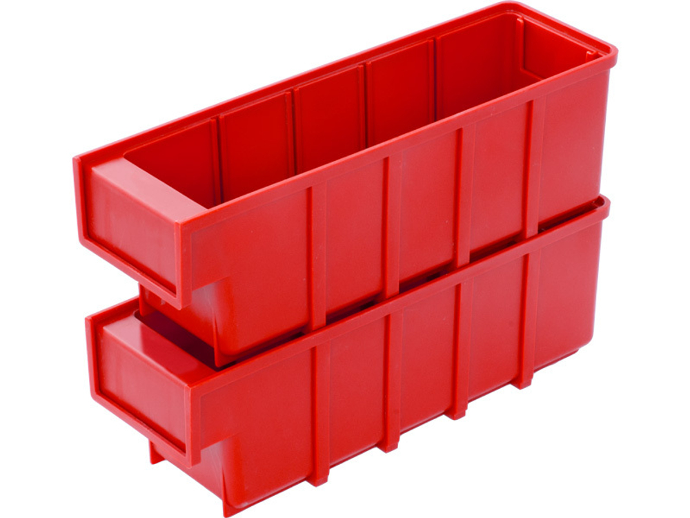 Ящик сплошной 300×92×100 мм, объем 2.76 л., арт.: 6005, красный, код: 15363
