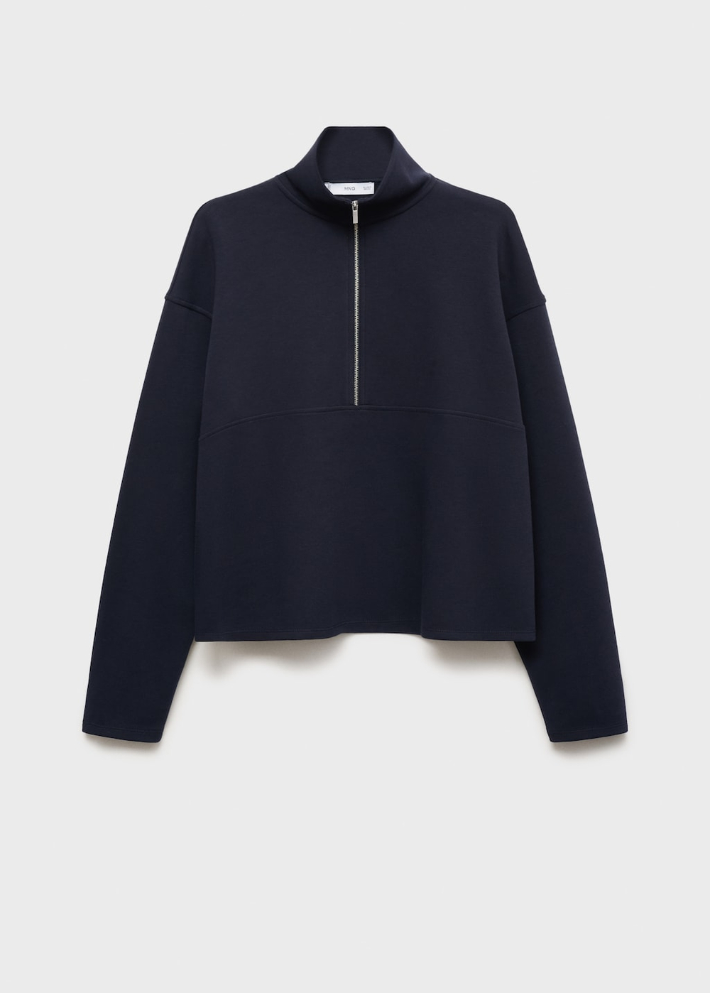 Толстовка с высоким воротником и молнией