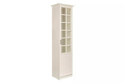Ливерпуль Шкаф - витрина Белый/Ясень ваниль