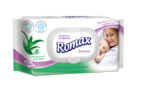 Romax Детские влажные cалфетки с экстрактом алое Romax 63шт