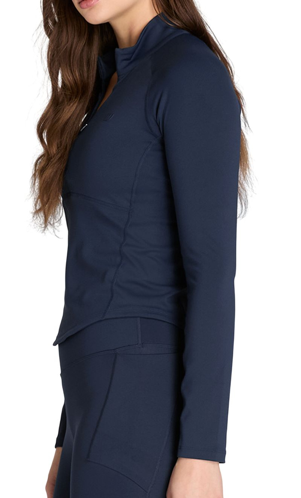 Женская теннисная футболка с длинным рукавом Wilson Baseline Half-Zip Long Sleeve Tee - classic navy