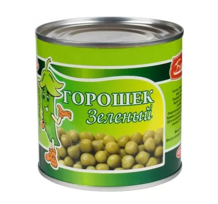 Зелёный горошек 450г. Барко