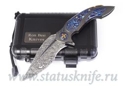 Нож Ron Best knives Damascus Zirconium Full Customфотография - 11