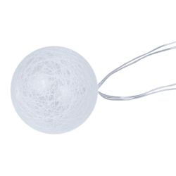 USL-S-230-PM1800 COTTON BALLS-1 Садовая гирлянда на солнечной батарее Клубки. 10 светодиодов. Теплый белый свет. 1xАА Ni-Mh аккумулятор в-к. IP44. TM Uniel