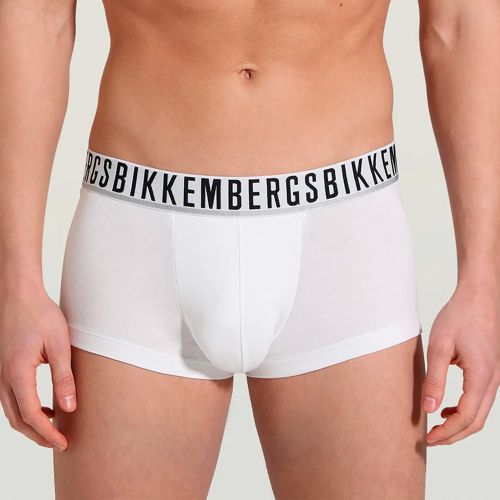 Мужские трусы боксеры (белый, темно-синий, черный) набор 3в1 Bikkembergs ESSENTIAL BKK1UTR01TR