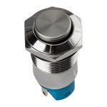Кнопка антивандальная ø12 без фиксации (2с) выкл-(вкл) выпуклая (A12-B2) REXANT (в упак. 1шт.)