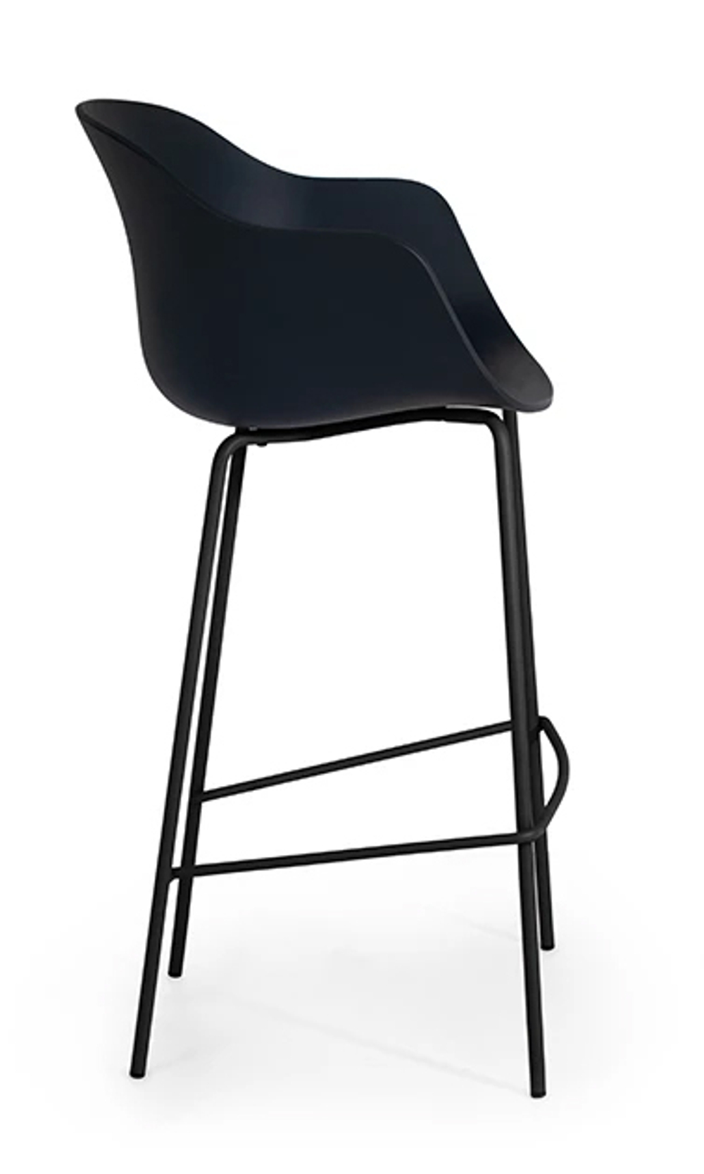 Кресло барное пластиковое Papatya Globe-K Bar, черный