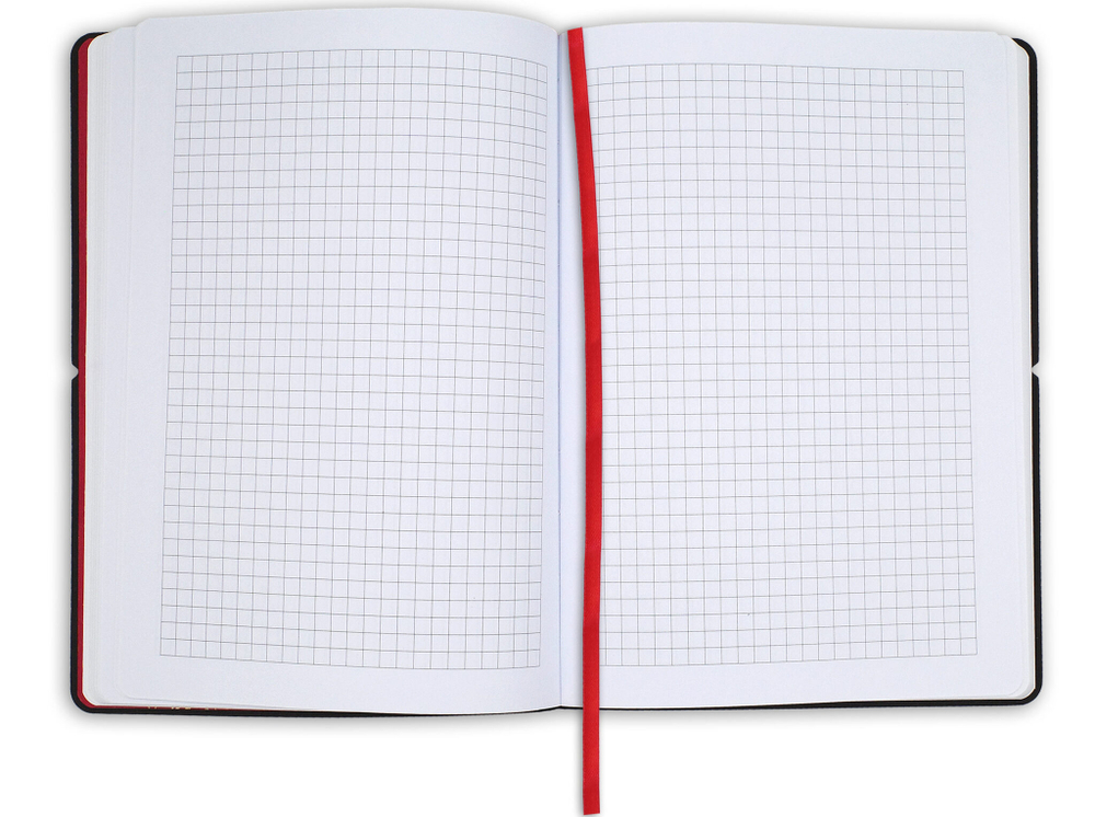 НОВИНКА! Блокнот "Ginkgo" в клетку А5 128 листов, гибкая обложка из бархатистой экокожи нубук  (цвет темно-серый) с тиснением рисунка красной матовой фольгой