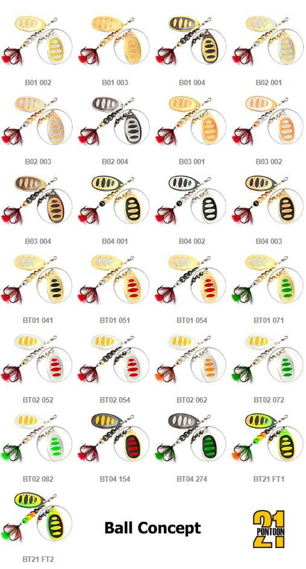 Блесна вращающаяся Pontoon21 BC INDI-RAH, #2.0, B04-001