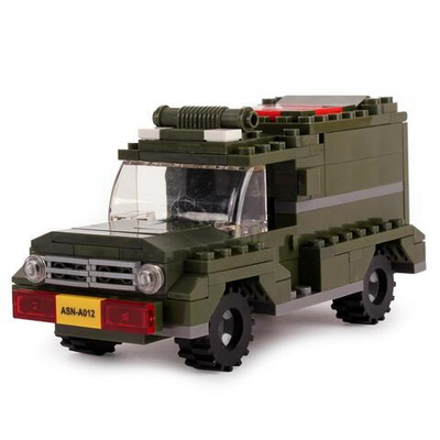 Конструктор блочный Аусини Армия 185дет., коробка 22409