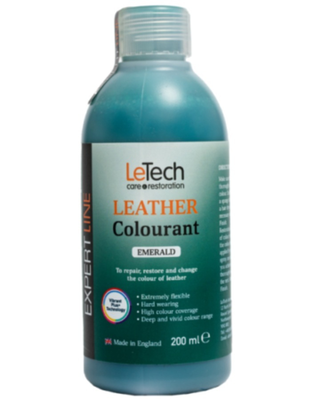 LeTech Expert Line Краска для кожи (Leather Colourant) Emerald, 200мл