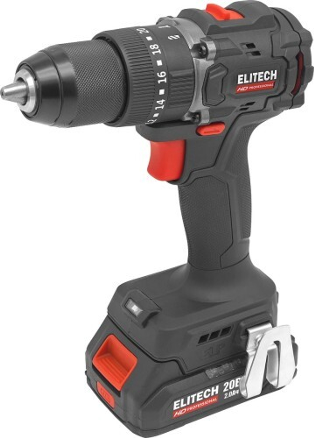 Дрель-шуруповерт аккумуляторная ELITECH CD 20ISL2 (E2201.041.01) HD 205722