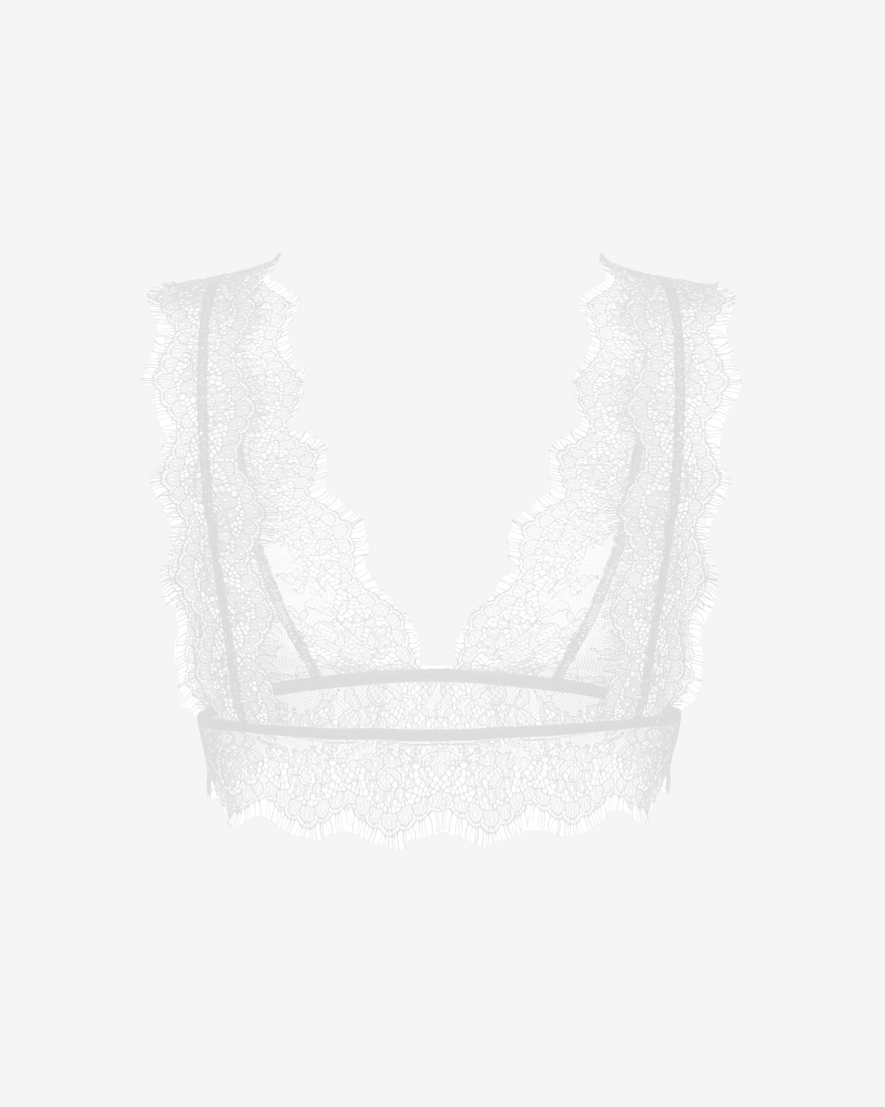 Топ-бюстье из кружева с фестонами