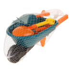 Набор для игры в песок с тачкой (8предм.) 2совка,сит,форм,кораблик,сет.C373