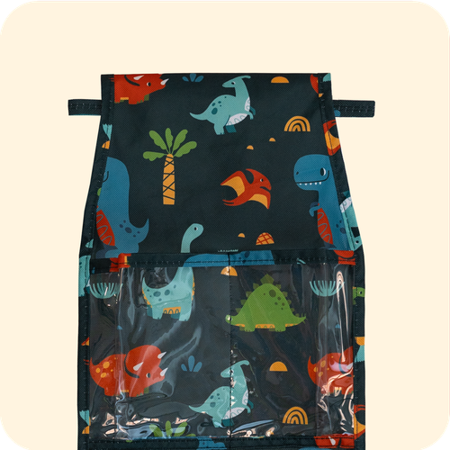 Кармашки для детского сада на липучке. Динозавры принт