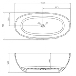 Прозрачная ванна ABBER Kristall AT9701Saphir синяя
