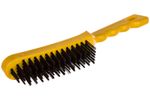БИБЕР 70916 Щетка 6-рядная стальная с пластиковой ручкой (12/120)
