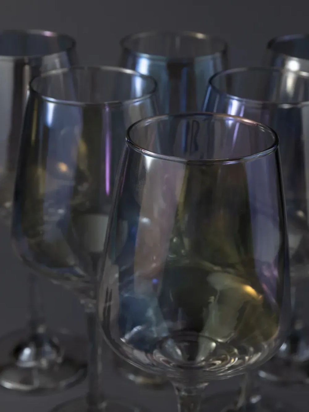 Набор бокалов для вина, 450 мл, 6 шт. перламутровые