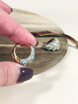 Серьги конго с эмалью