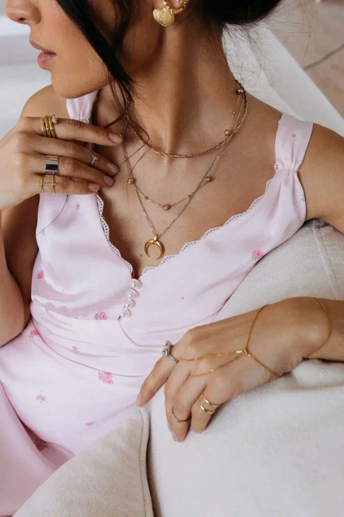 Колье "Лунница" в золочении