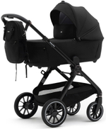 Коляска Agex Prima Pro 3 в 1 с автокреслом i-Safe S Black APP626 Black (Черный)