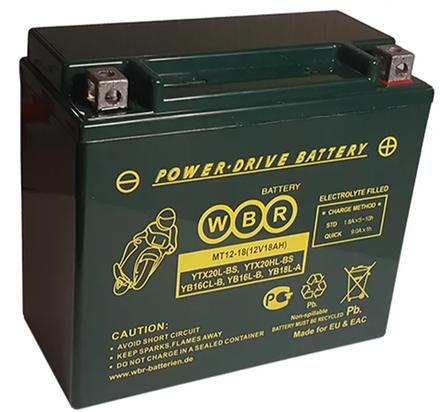 WBR MT12-18 аккумуляторная батарея для мотоцикла/квадроцикла
