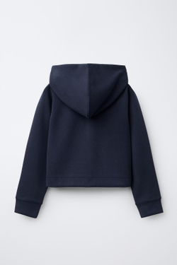 ZARA ХУДИ С РЕЛЬЕФНОЙ НАДПИСЬЮ, СИНИЙ