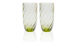 Набор стаканов для воды 2шт 300мл Anna Von Lipa Водоворот зеленый