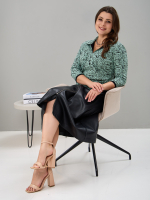 Блузка БЛ-015/шалфей-зебра