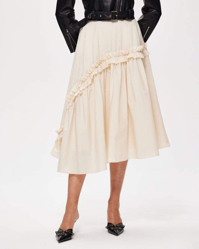 Юбка с оборкой из тафты