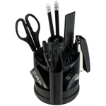 Настольный набор OfficeSpace "Минидеск", 11 предметов, вращающийся черный